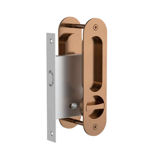 Meir Curvae Oval Flush Pull Privacy Lustre Bronze
