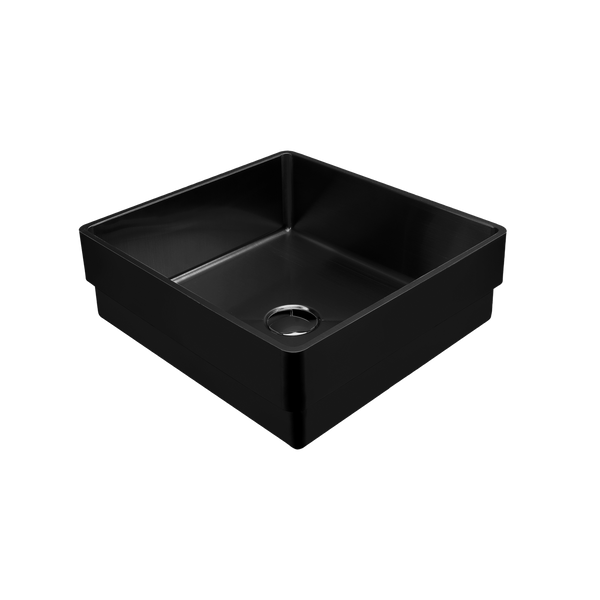 Oliveri Milan Rectangular Stainless Steel Inset Basin Black