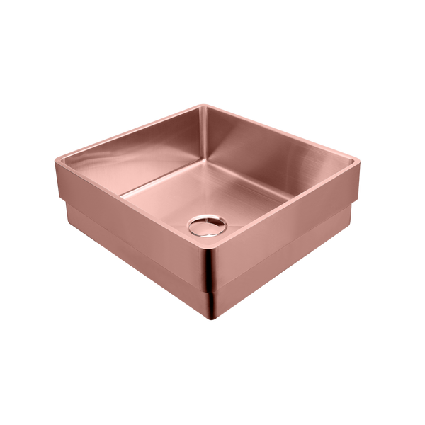Oliveri Milan Rectangular Stainless Steel Inset Basin Copper