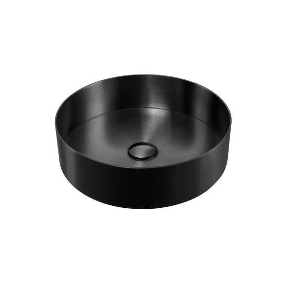 Oliveri Milan Round Stainless Steel Counter Top Basin Black