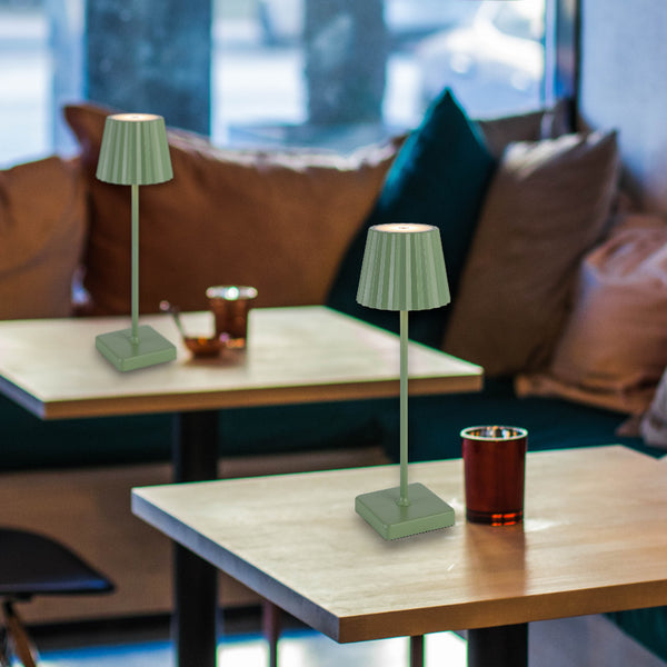 Telbix Mindy Rechargeable Table Lamp Green