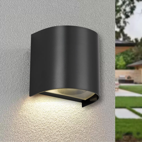 Telbix Miro 1 Exterior Wall Light Black