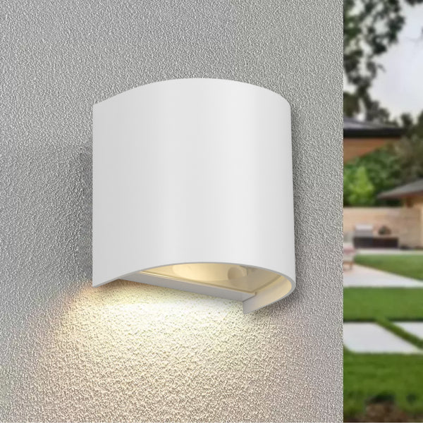 Telbix Miro 1 Exterior Wall Light White