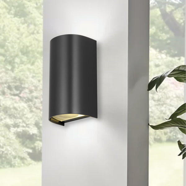 Telbix Miro 2 Exterior Wall Light Black