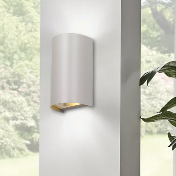 Telbix Miro 2 Exterior Wall Light Grey