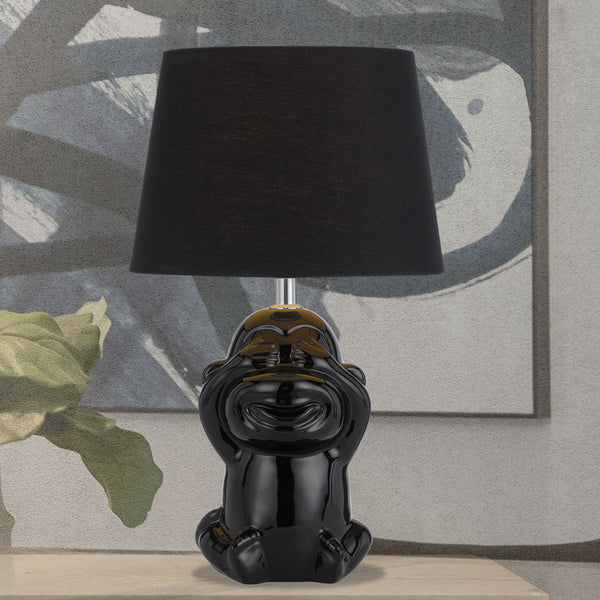 Telbix Misaru Ceramic Table Lamp Black