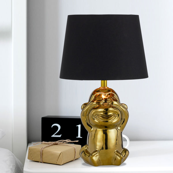 Telbix Misaru Ceramic Table Lamp Gold Black