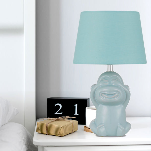 Telbix Misaru Ceramic Table Lamp Blue