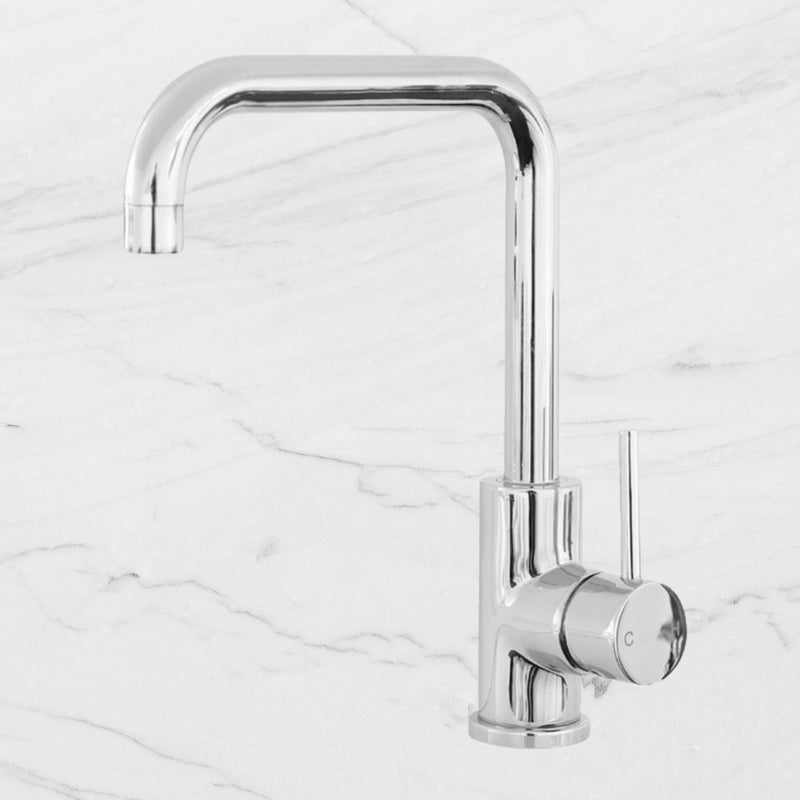 Milan Pin Lever Squared Gooseneck Sink Mixer