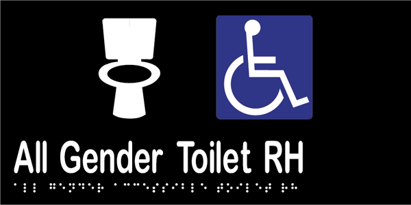 Metlam All Gender Accessible Toilet Right Hand In Designer Black