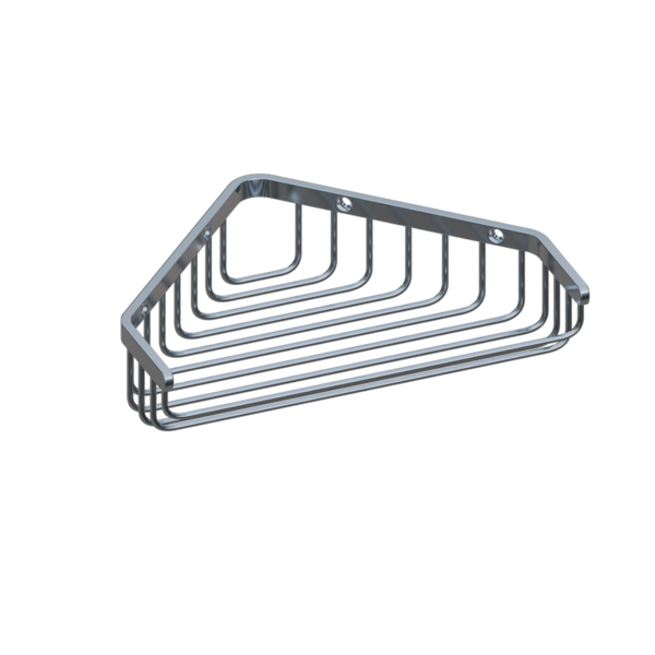 Metlam Large Corner Soap Basket In Bright Chrome Plate