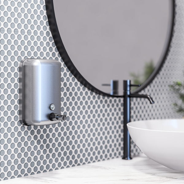 Metlam Ellipse Soap Dispenser Satin Stainless Steel