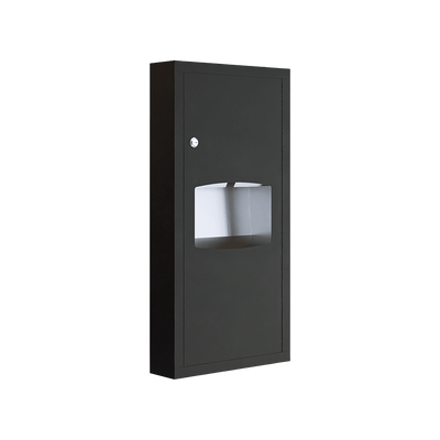 Metlam Surface Mounted Paper Towel Dispenser And Waste Receptacle in Designer Black