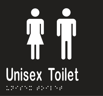 Metlam Unisex Toilet Braille In Designer Black