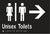 Metlam Unisex Toilets Divided And Right Arrow Braille In Designer Black