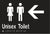 Metlam Unisex Toilet And Left Arrow Braille In Designer Black