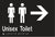 Metlam Unisex Toilet And Right Arrow Braille In Designer Black