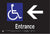 Metlam Accessible Entrance And Left Arrow Braille In Designer Black