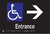 Metlam Accessible Entrance And Right Arrow Braille In Designer Black