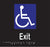 Metlam Accessible Exit Braille In Designer Black