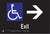 Metlam Accessible Exit And Right Arrow Braille In Designer Black