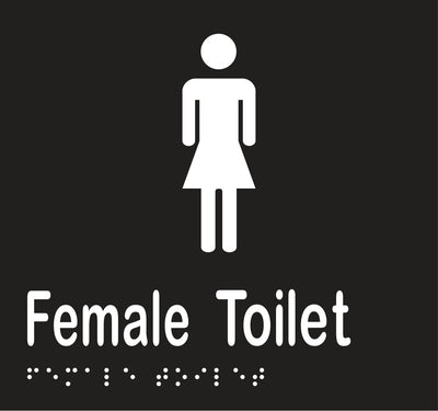 Metlam Female Toilet Braille In Designer Black