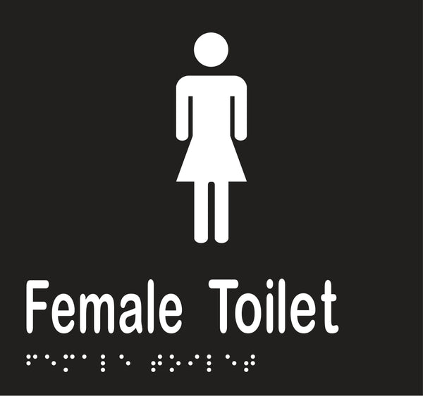 Metlam Female Toilet Braille In Designer Black