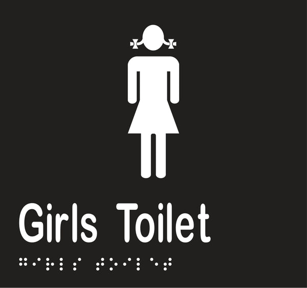 Metlam Girls Toilet Braille In Designer Black