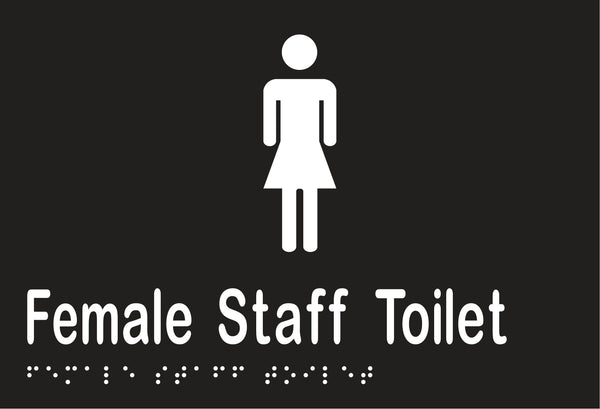 Metlam Female Staff Toilet Braille In Designer Black