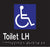 Metlam Accessible Toilet Left Hand Braille In Designer Black