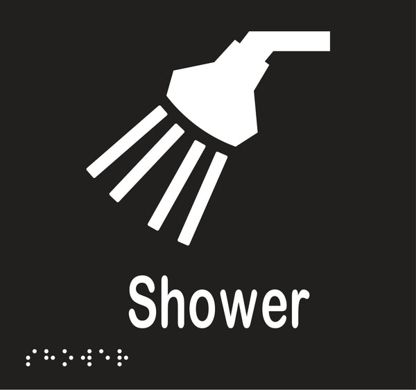 Metlam Shower Braille In Designer Black