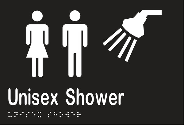 Metlam Unisex Shower Braille In Designer Black