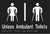 Metlam Unisex Ambulant Toilet Divided Braille In Designer Black