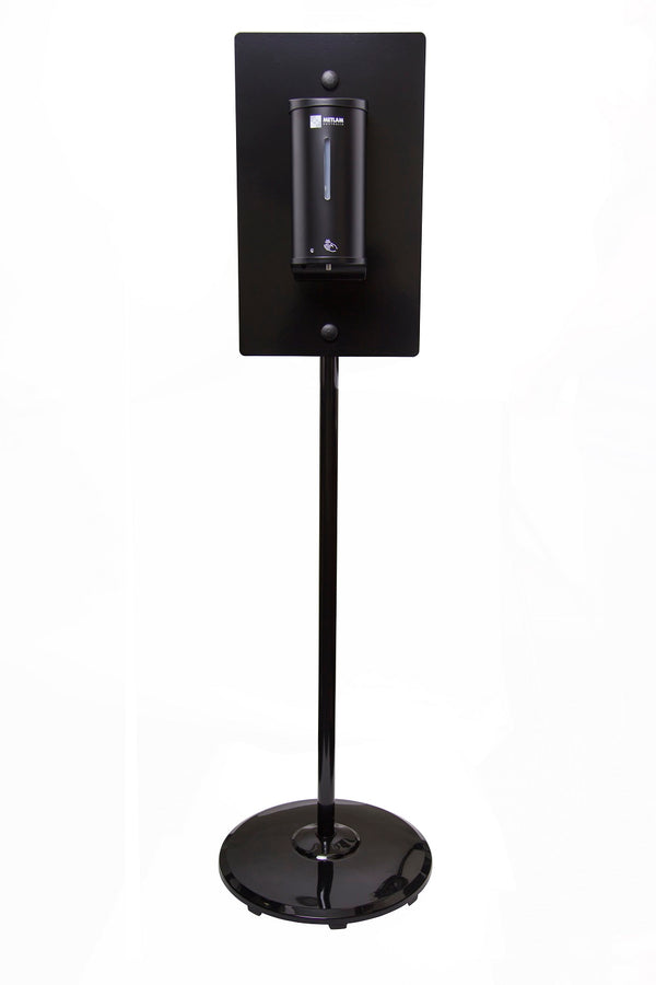 Metlam Hygiene Station Stand And Sanitiser Dispenser Kit In Designer Matte Black