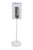 Metlam Hygiene Station Stand And Sanitiser Dispenser Kit In White