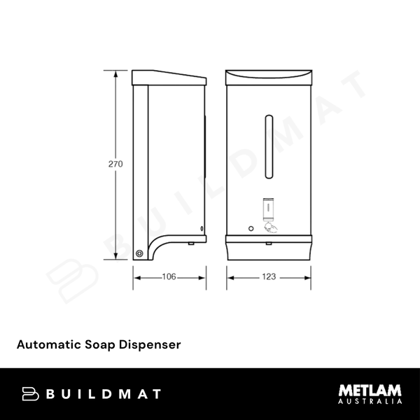 Metlam Automatic Soap Dispenser In Designer Black