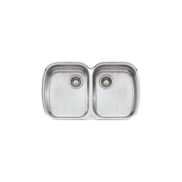 Oliveri Monet Double Bowl Undermount Sink Stainless Steel