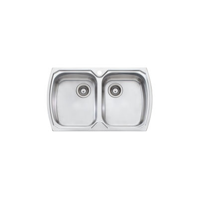 Oliveri Monet Double Bowl Topmount Sink Stainless Steel