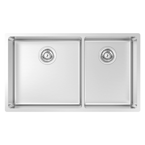 Abey Montego Large Bowl And Three Quarter Bowl Sink Stainless Steel