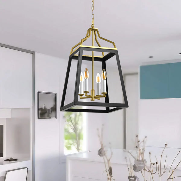 Telbix Monteal 4 Light Pendant Antique Gold