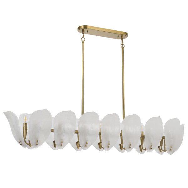 Telbix Monte 16 Light Rectangle Pendant Brass