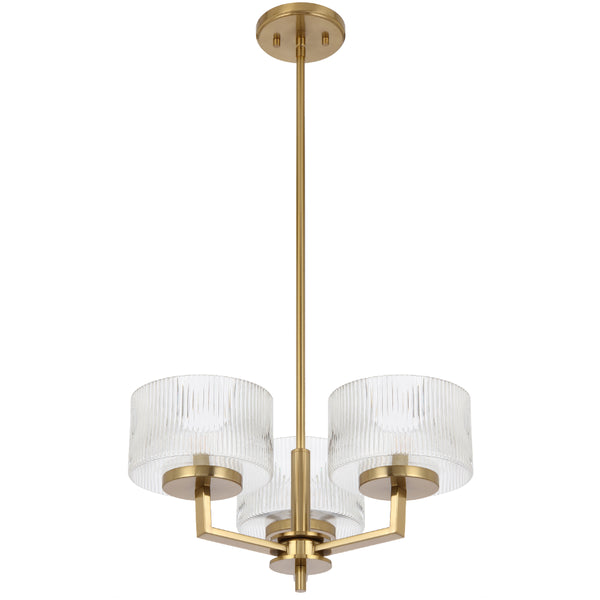 Telbix Moreno 3 Light Pendant Antique Gold