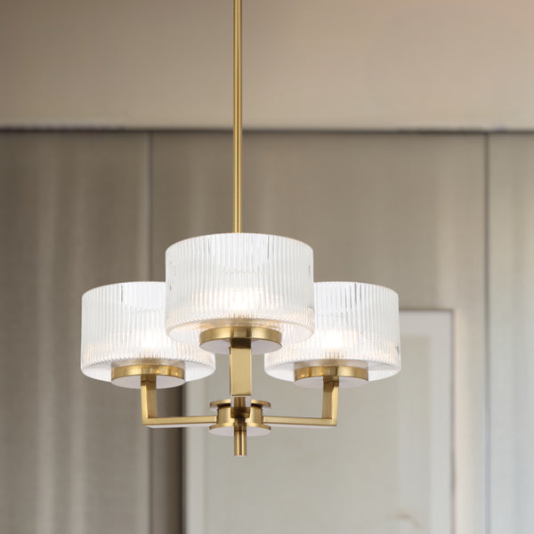 Telbix Moreno 3 Light Pendant Antique Gold