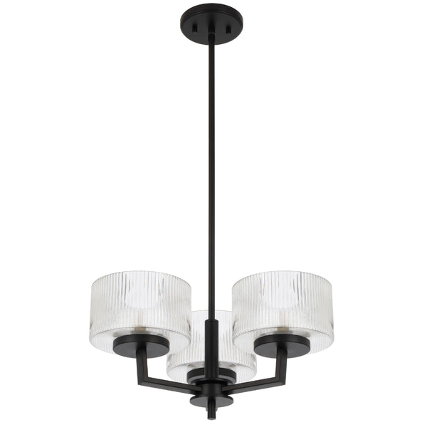 Telbix Moreno 3 Light Pendant Black