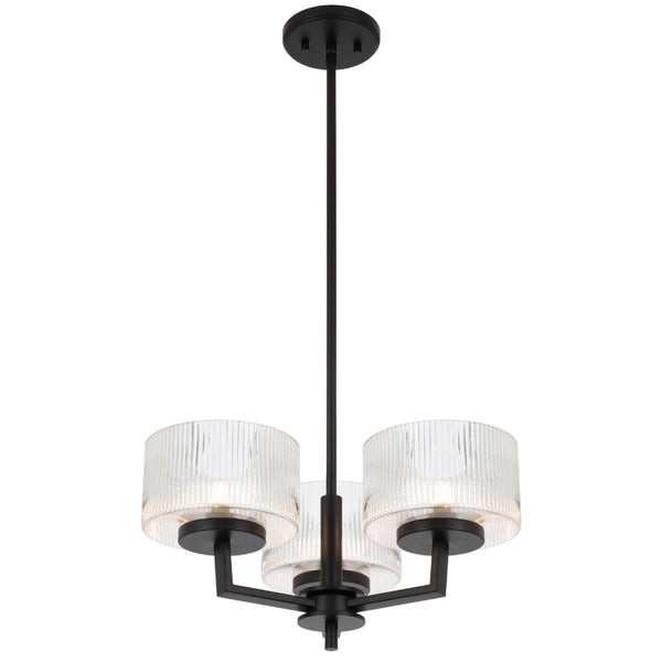 Telbix Moreno 3 Light Pendant Black