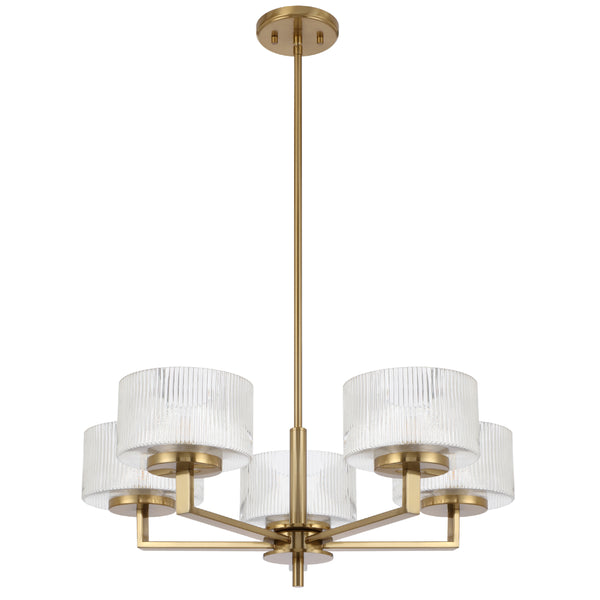 Telbix Moreno 5 Light Pendant Antique Gold