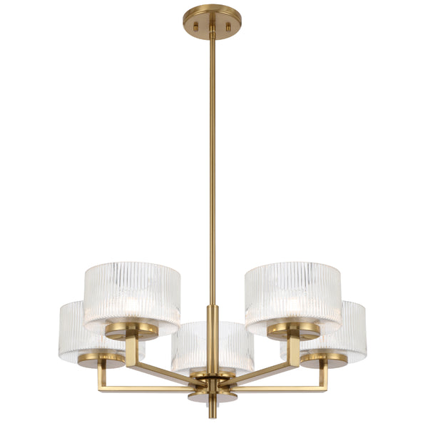 Telbix Moreno 5 Light Pendant Antique Gold