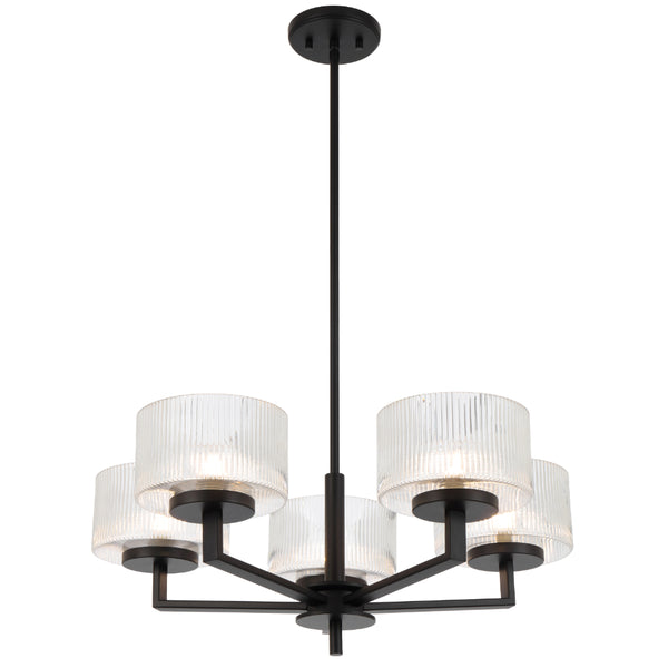 Telbix Moreno 5 Light Pendant Black