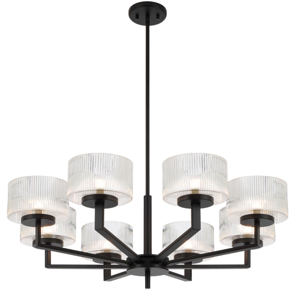 Telbix Moreno 8 Light Pendant Black
