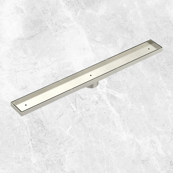 Meir Shower Channel Waste With Tile Insert 900mm Brushed Nickel